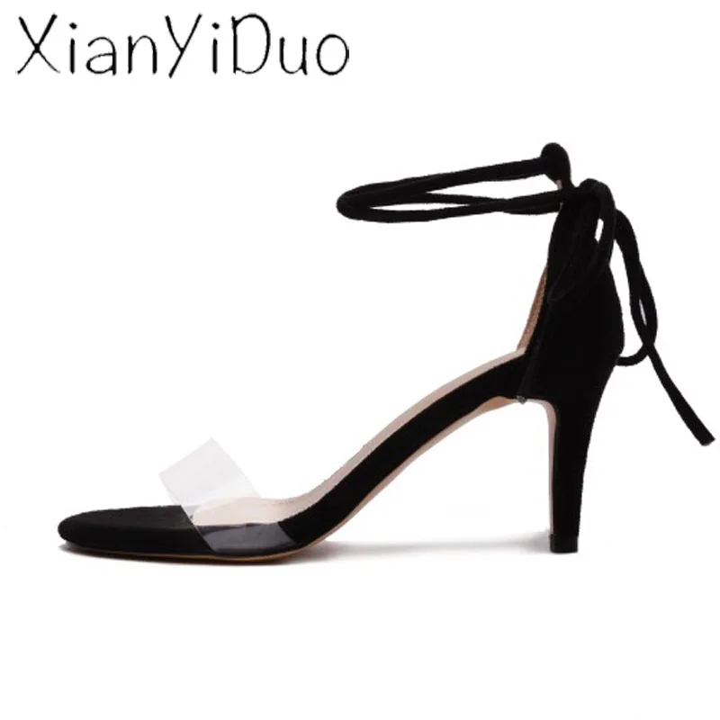 Xianyiduo2019 летняя модная пикантная женская обувь винно Красные босоножки с закрытой