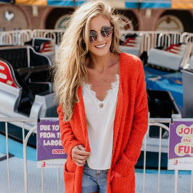 

Autumn Winter Long Sleeve Faux Fur Coat Women Solid Long Jacket Female Fluffy Jacket Coat