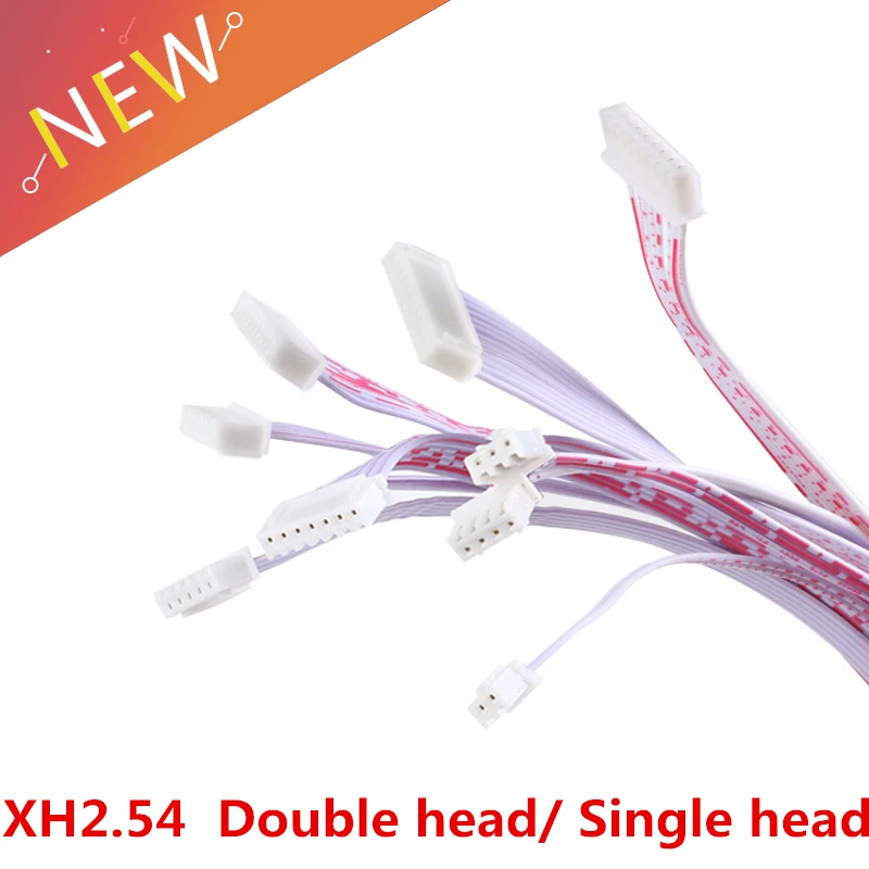 

25Pcs 26AWG JST 2.54mm Pitch Connector Cable XH2.54 Plug Line length 20/10CM Red and white 2P/3P/4P/5P/6P/7P/8P/9P/10P/11P/12P