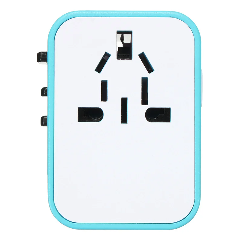 Универсальный международный адаптер CLAITE с 4 USB портами вилкой для Австралии США