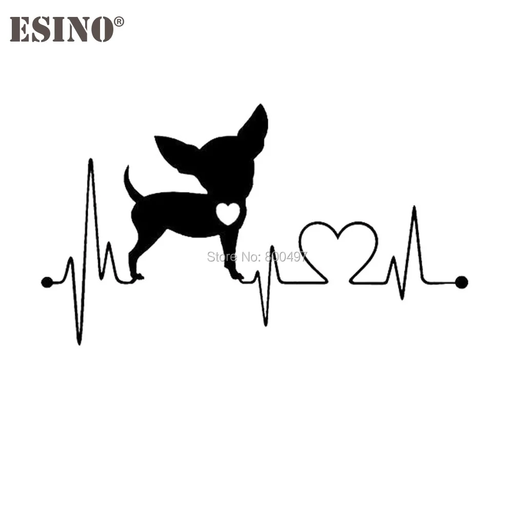 

10 x Car Styling New Fashion Style Decoration Car Accessory Lovely Dog ECG EKG Creative Reflective Sticker Car Whole Body Decal