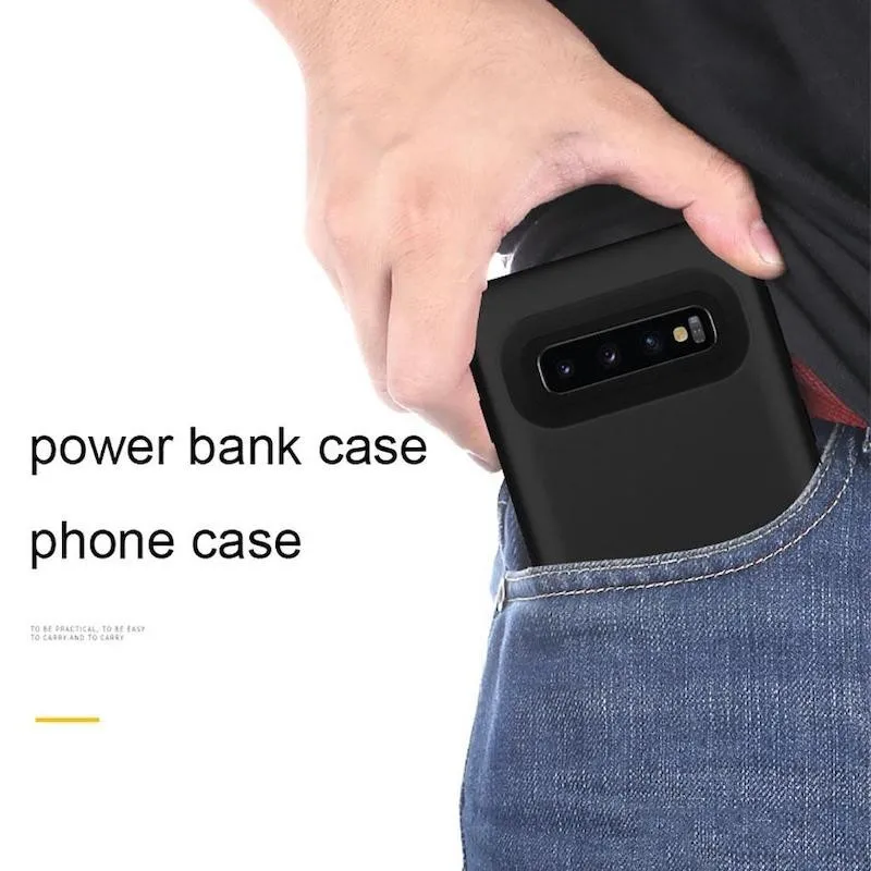 Для samsung Galaxy S10 плюс Батарея Дело 6000 mAh Внешняя Портативный зарядки Мощность банка