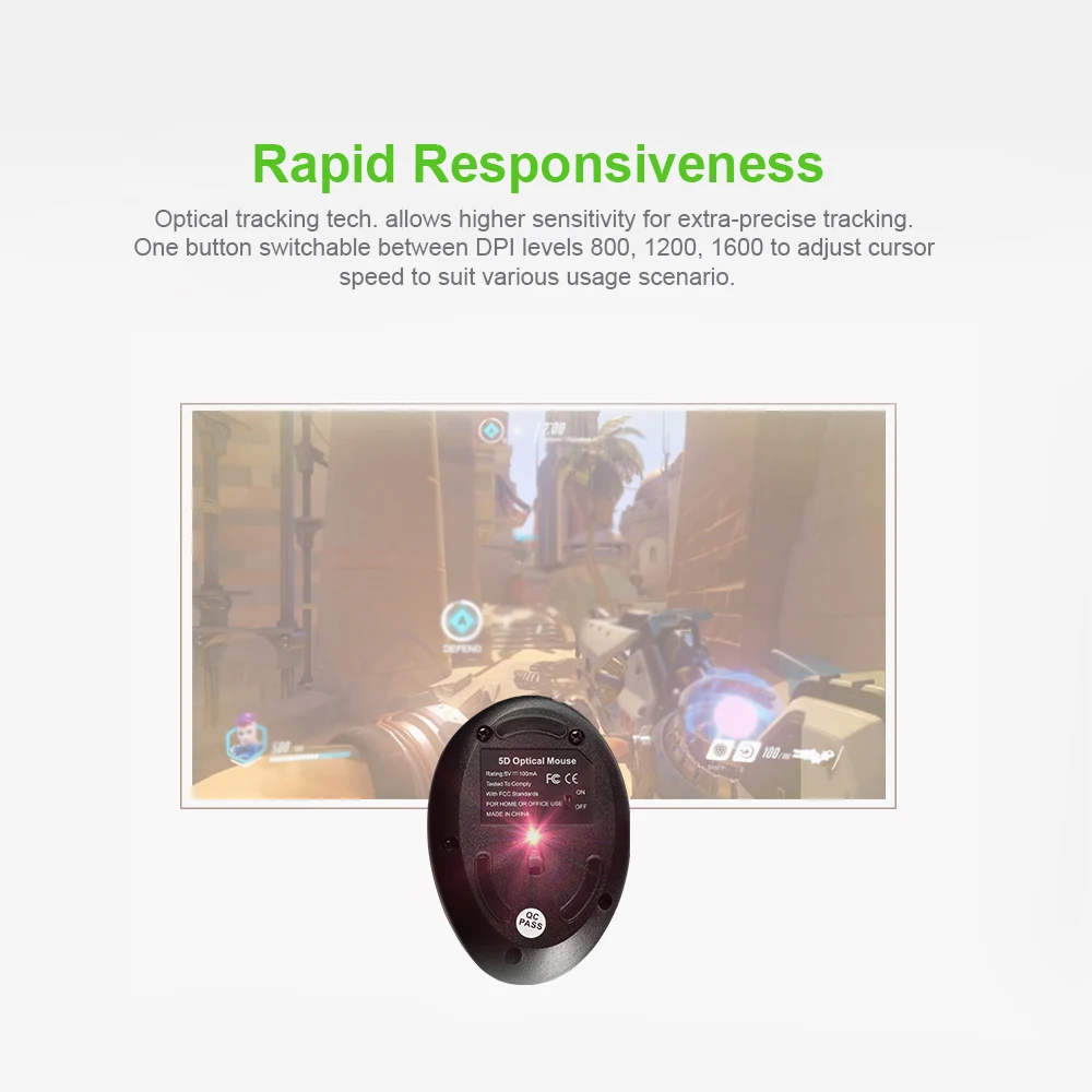 USB Проводная оптическая Вертикальная мышь эргономичная игровая 5 кнопок для ПК