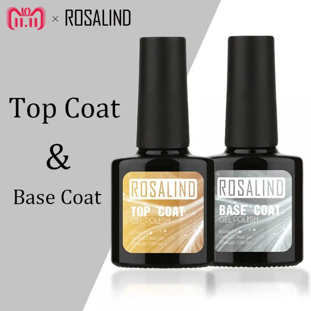 Лак для ногтей лак гель многоразовая основа искусство ROSALIND 10 мл замочить верхнее