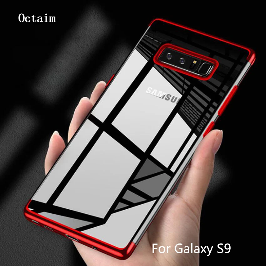 Transparent Plating Case For Samsung Galaxy J7 J6 J4 J8 A6 A7 A8 A5 J2PRO 2018 S5 NOTE9 J5 J2 prime J320 J710 Thin Soft TPU |