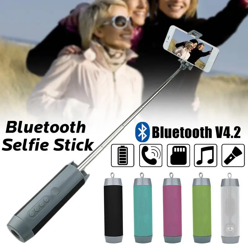Новый 5 в 1 Многофункциональный мини селфи палка Беспроводные динамики bluetooth