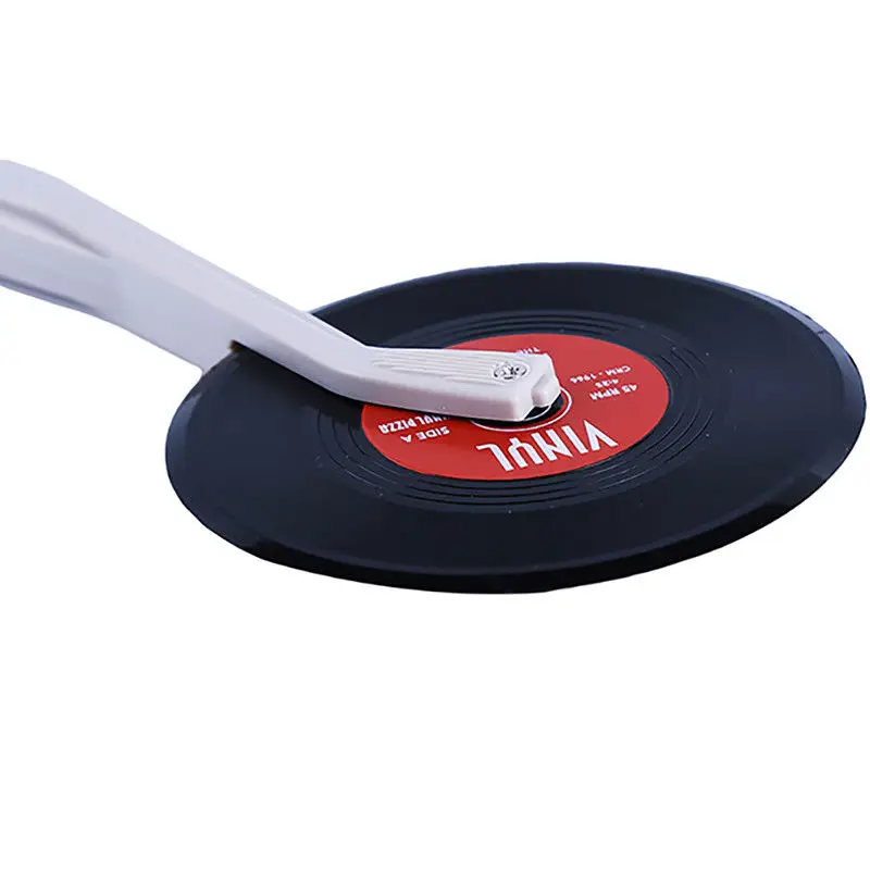 New Creative Top Spin Silicone Record Player Pizza Cutter Vinyl Design Wheel Home Kitchen Tool |