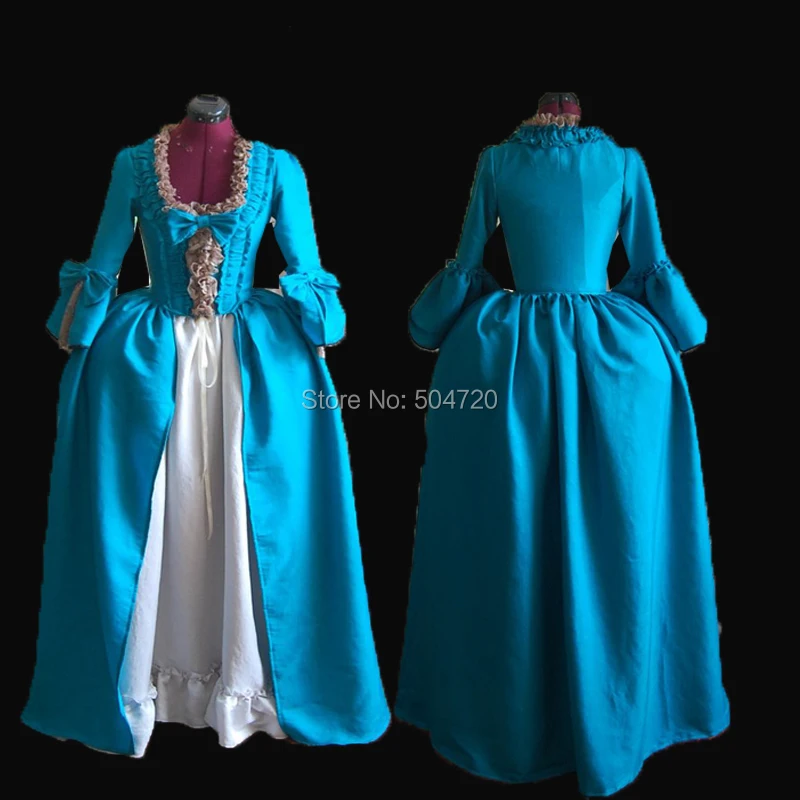 

Tailored!NEW Royal 18 Century French Duchess Retro medieval Renaissance Reenactment Theatre Civil war Victorian dress HL-337