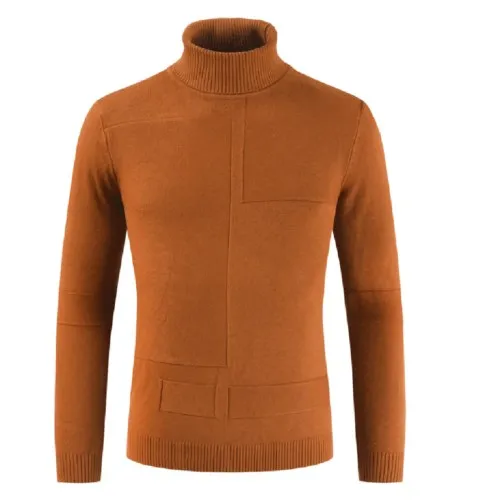 Winter Warm Sweater Men's Thermal High Collar Turtle Neck Slim Long Sleeve Stretch Shirts | Мужская одежда