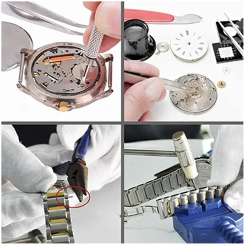13/144 шт Часовщик набор инструментов для ремонта часов чехол открывания