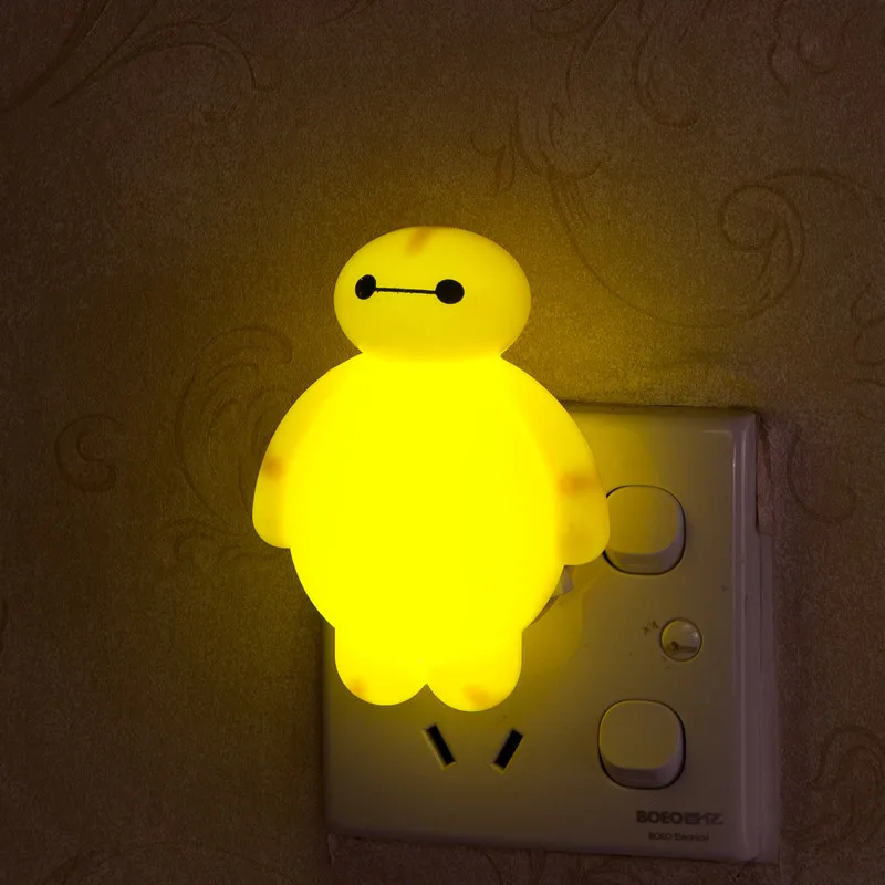 Креативный мультяшный светодиодный ночник Baymax для темной ночи прикроватная