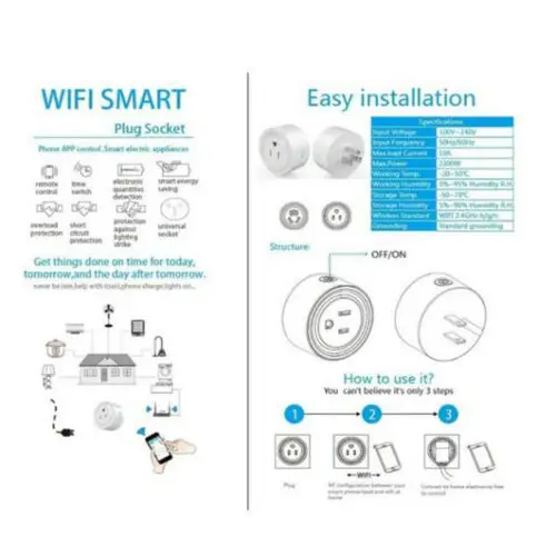 Смарт-розетка 30A14 белая с поддержкой Wi-Fi | Электроника