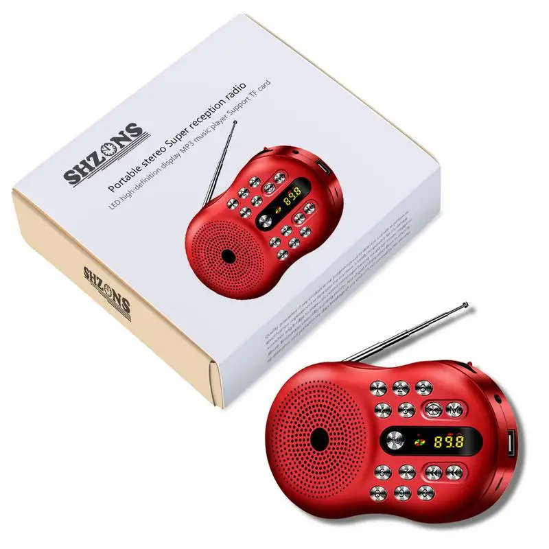 Радио для старости светодиодный дисплей TF карта динамик портативный мини Mp3