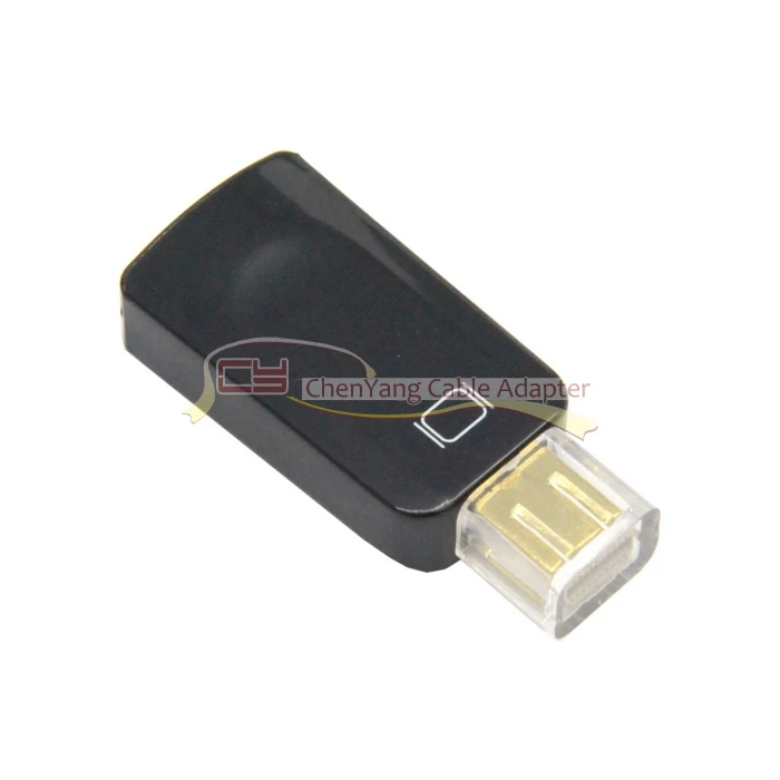 10 шт./пакет CY thundepolt Mini DisplayPort DP штекер HDMI Женский аудио-видео адаптер для ноутбука черный цвет