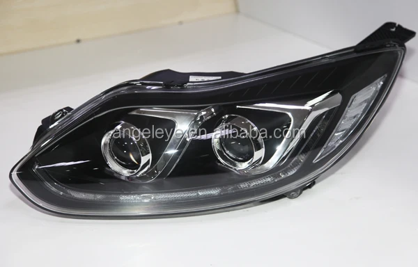 2012- лет для FORD Focus 3 Двухцветная светодиодная лента головной светильник s головной светильник передний светильник с линзой проектора LD V3
