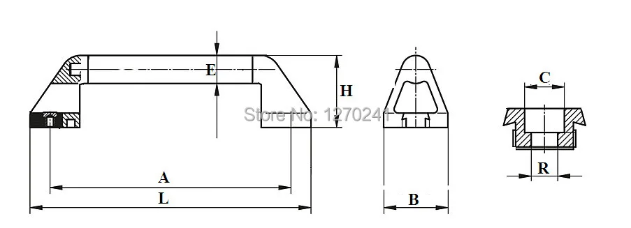 Euipment ручки алюминиевые трубчатые ручки-A 250