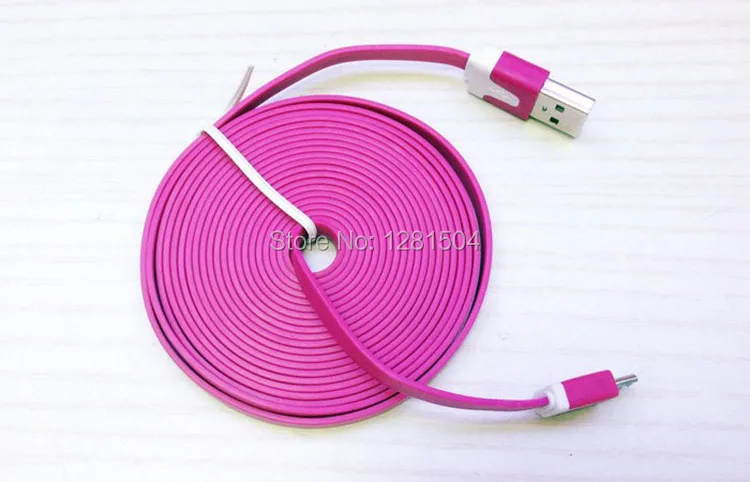 300 шт./лот 1 м 2 м 3 м Плоский Цветной USB микро кабель для htc& samsung Galaxy S7 S6 S5& Nokia& LG& sony дешевая цена