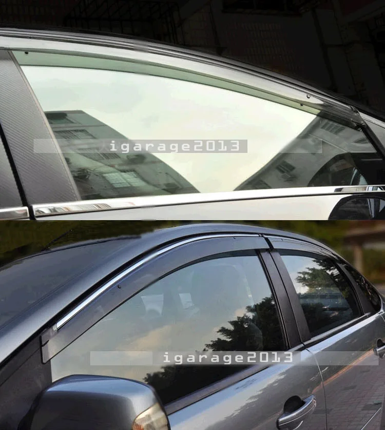 Jinke 4 шт. новые дымчатые прозрачные оконные дефлекторы для peugeot 508