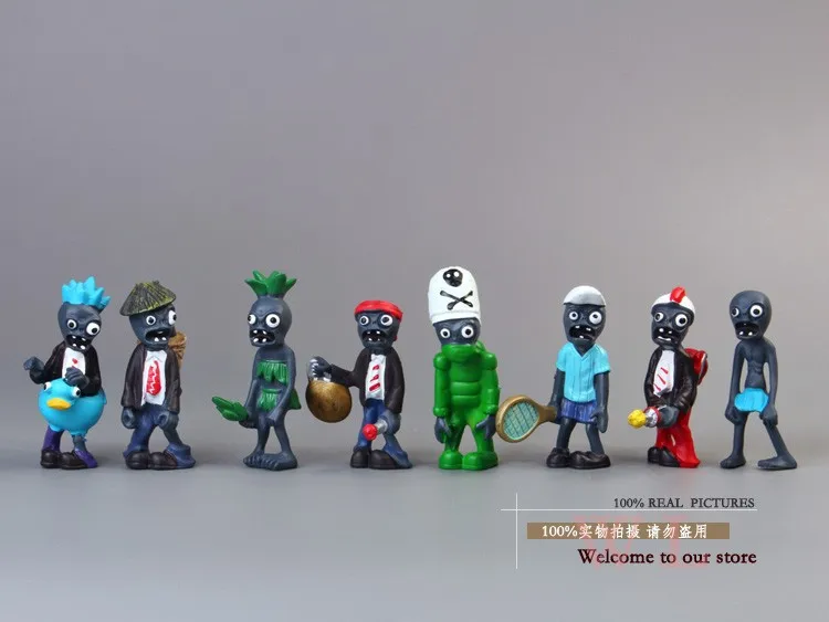 40 шт./компл. с изображением героев «Plants vs Zombies Растения против Зомби 2,5-6,5 см ПВХ Фигурки игры РПЗ; Коллекционные Фигурки Игрушки Подарки завод+ Зомби