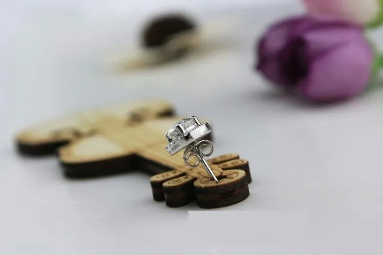 Великолепные 0.5Ct/шт прекрасные Алмазные Твердые 14 K серьги из белого золота шпильки для женщин 14 K золото нити серьги для леди