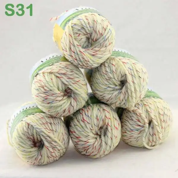 Лот из 3 BallsX50g на не сужающемся книзу массивном ботинки ручной работы; Толстая шерстяная пряжа для вязания 248-C1