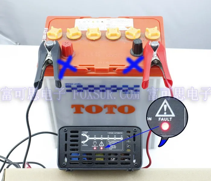 FOXSUR 12V 20A автоматическое умное зарядное устройство, Ремонтный и десульфатор для свинцово-кислотных батарей, автомобильное зарядное устройство высокого качества