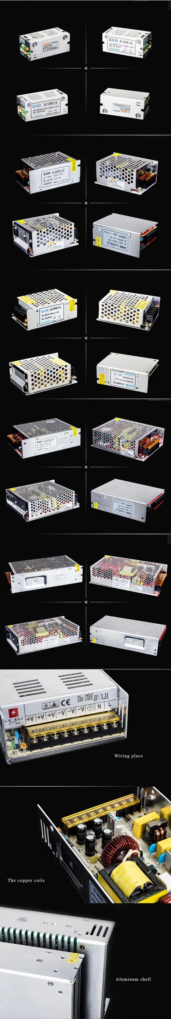240W 12V 20A Мощность поставки драйвер импульсного источника питания для Светодиодные ленты светильник Дисплей AC110V-240V Вход 12V Выход