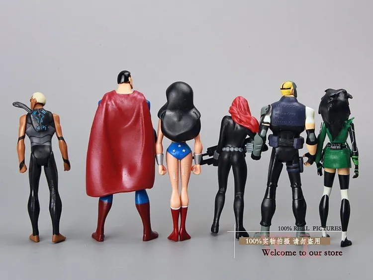 DC Comics Super Heroes Супермен Робин Wonder Woman ПВХ Фигурки Коллекционная модель игрушки 12 шт./компл