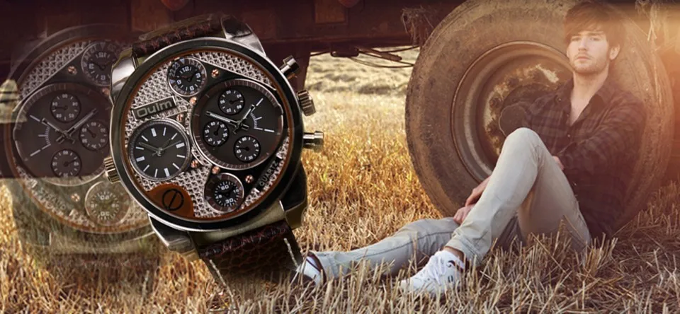 Relogio masculino Vogue Dual Time повседневные Oulm 9316 Relogio спортивные часы мужские военные армейские часы подарок кварцевые наручные часы
