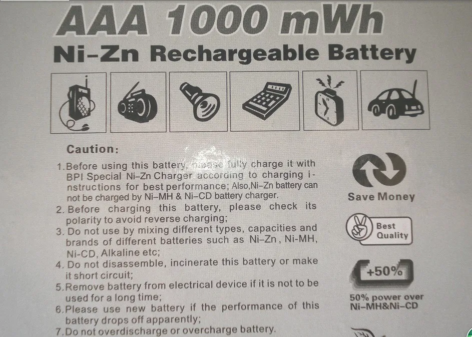 Мощный перезаряжаемый Ni-Zn Аккумулятор aa 1,5 v 1,6 mwh 4 шт.+ перезаряжаемый аккумулятор aaa1000mWh1.6v 4 шт.+ зарядное устройство 1 шт