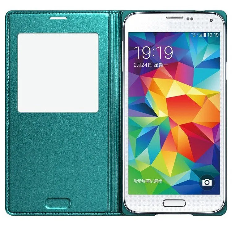 Чехол-раскладушка кожаный чехол для телефона Smart View для samsung Galaxy S5 SV S 5 G900A G900I G900F G900 G900H G900FD SM-G900F SM-G900H чехол