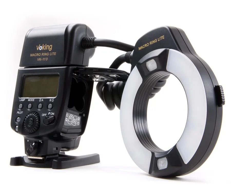 Voking ttl макро светодиодный Кольцевая вспышка VK-110N для Nikon D60 D90 D3000 D3100 D3200 D5000 D5100 D5200 D7000 D7100 цифровых зеркальных камер