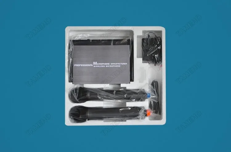 GR-6200 высокое качество двухканальный дешевый Профессиональный ktv Караоке VHF беспроводной микрофон системы