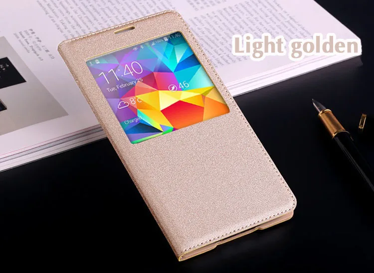 Откидной кожаный чехол для телефона samsung Galaxy S5 S 5 Galaxy YS5 samsung SV I9600 SM G900 G900F G900FD SM-G900F Smart View