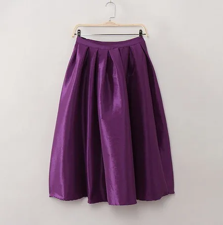 Ретро плиссированная юбка миди с высокой талией Saia Puff Новинка Atacado Roupas Femininas летние юбки женские Vestidos