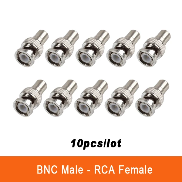 10 шт./лот CCTV Разъем штекер BNC на RCA Женский Джек видео адаптер/BNC RCA разъем