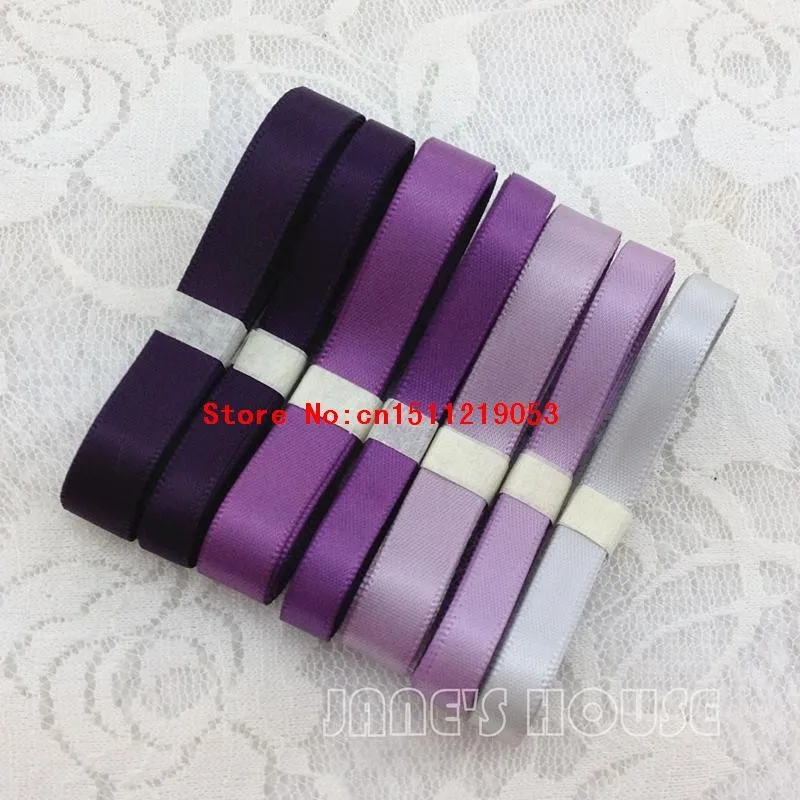 28 ярдов 28 разные стили Фиолетовый DIY шпилька для волос аксессуары сатин/grosgrain/хлопок кружева печатных наборы лент