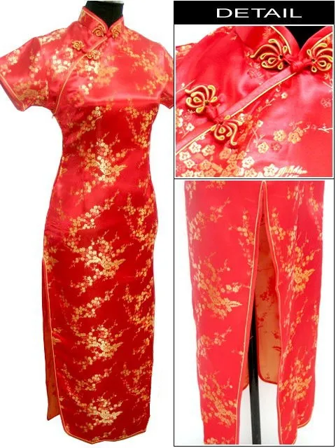 Золотое традиционное китайское платье женские атласные Длинные Cheongsam Qipao Одежда Цветок размера плюс S M L XL XXL XXXL 4XL 5XL 6XL J3081