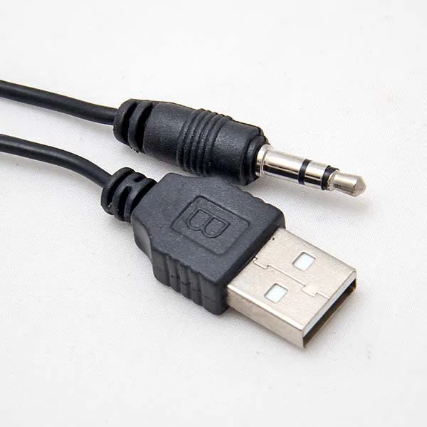 Динамик Mp3 MP4-плеер 50 см USB Mini Male to Male USB 2,0 5-контактный стандарт+ 3,5 мм AUX аудио разъем Соединительный Кабель-адаптер