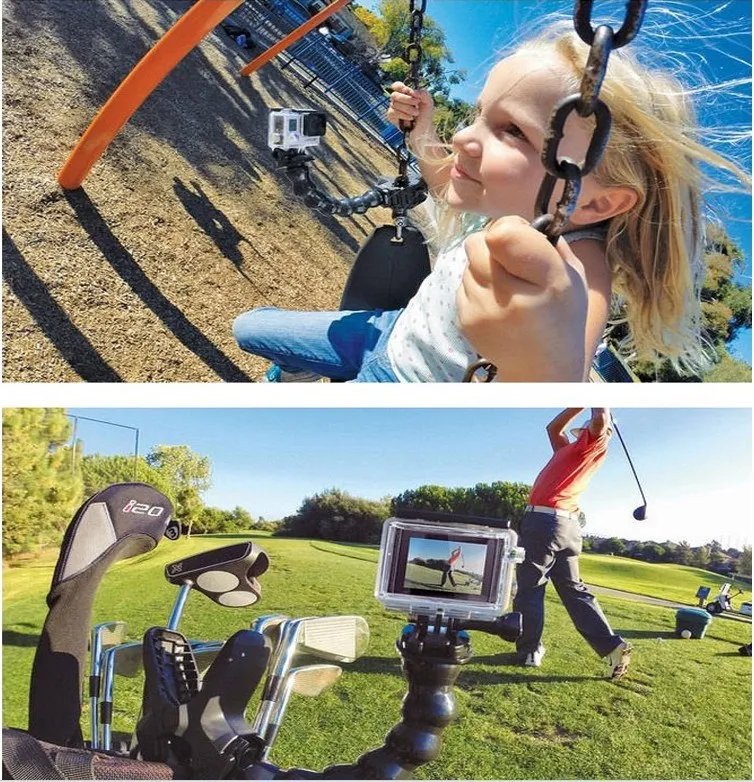 TELESIN Jaws гибкий зажим держатель Регулируемая шея для GoPro Hero 7 6 5 4 3 2 для Xiaomi YI 4K eken SOOCOO аксессуары для камеры
