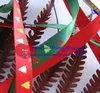 [IuBuFiGo] 3/"(9 мм) Рождественская лента X'mas лента grpsgrain 100 ярдов/лот