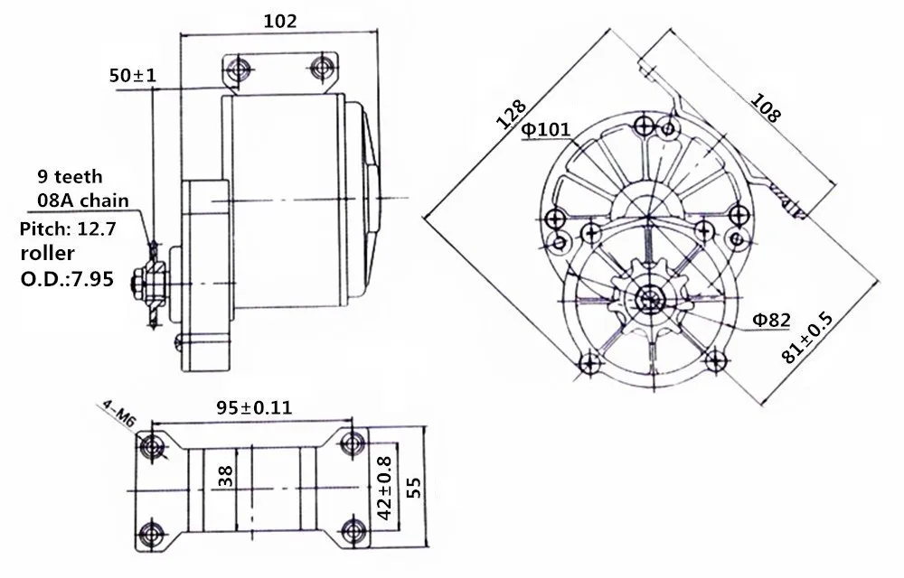 250w 12 V/24 V/Е-байка 36В мотор-редуктор, щетки электрического трицикла, DC матовый механический мотор, мотор для электрического велосипеда, MY1016Z2