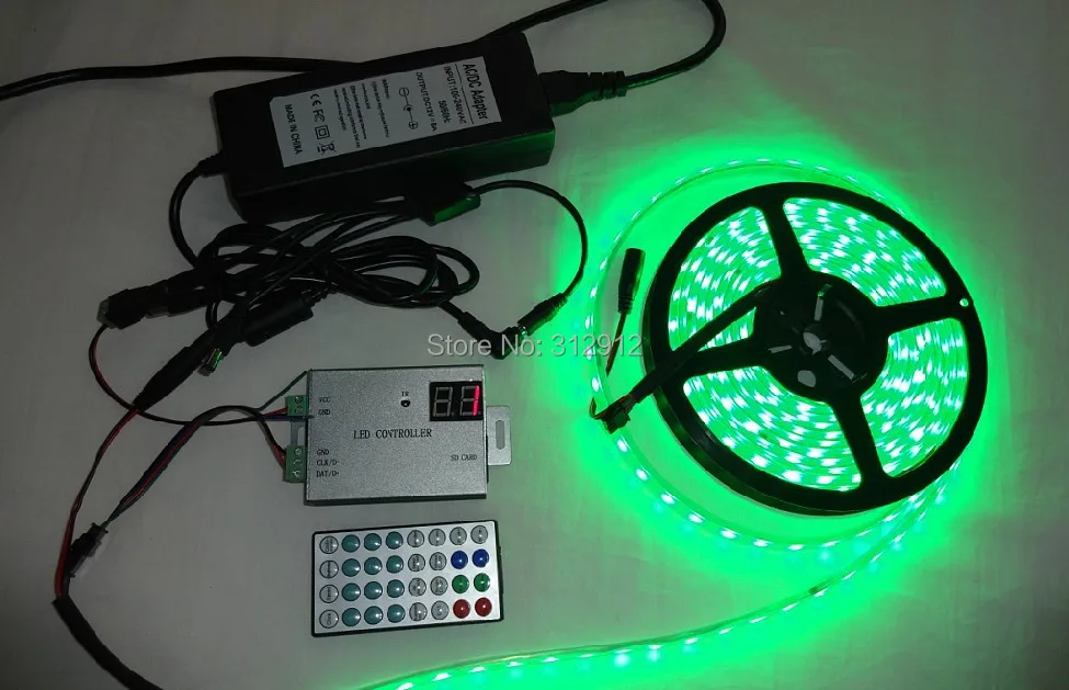 5 m DC12V INK1003 светодиодные полосы пикселей, IP68, 60 шт 1002led(5050 с сигналами красного, зеленого и синего цвета с INK1003 IC)/м с 60 пикселей; черного цвета, в кремний
