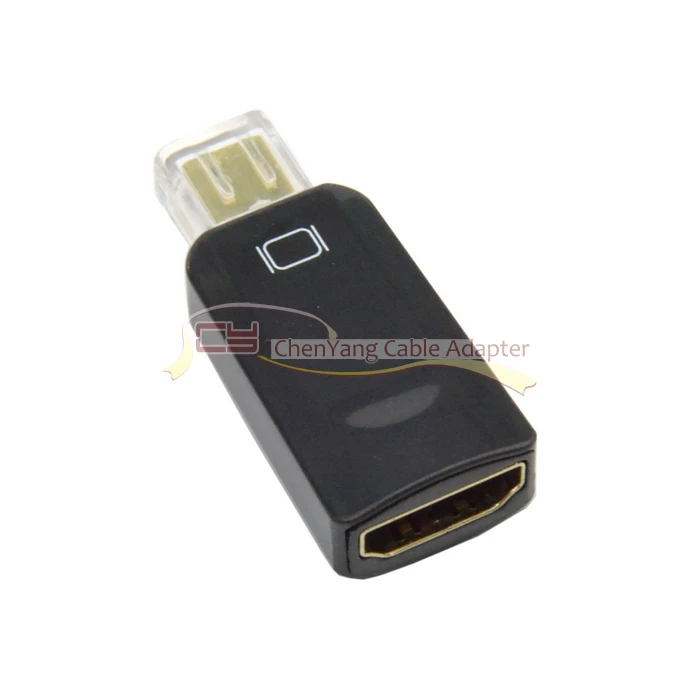 10 шт./пакет CY thundepolt Mini DisplayPort DP штекер HDMI Женский аудио-видео адаптер для ноутбука черный цвет