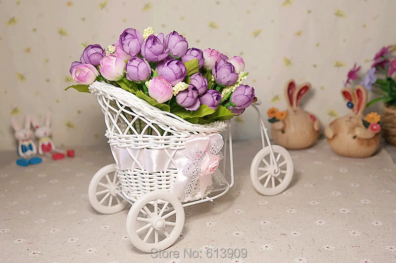 Floace ротанга трицикл искусственный цветок Шелковый цветок набор домашний декор стол для столовой комнаты подарок свадебное украшение- FL140079