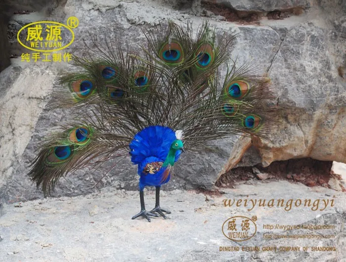 Моделирование животных 15X40X35 см Павлин pavo игрушка полиэтилена и меха ремесленных дом украшение кукольная фигурка подарок k0399