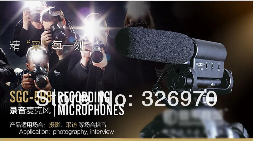 Foleto TAKSTAR SGC-598 конденсаторный Запись микрофон на открытом воздухе оружейные для Nikon D7100 D5200 D3200 D80 D600 D800E D7000 D90 D5100 D3100