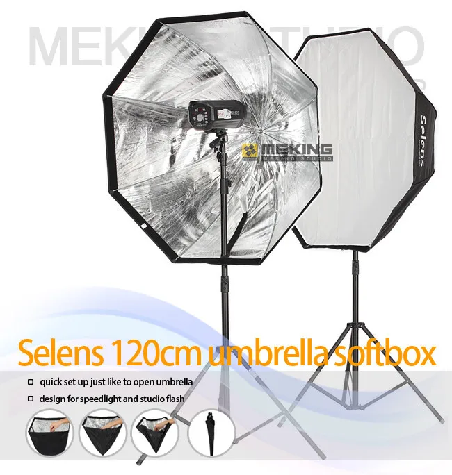 Selens с восьмиугольным зонтом для SpeedLight Speedlite Flash light 120 см/47.2in Octagon soфтbox S120 аксессуары для фотостудии
