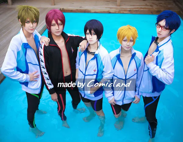 Аниме бесплатно! Iwatobi swim Club Харука нанасе Нагиса Хадзуки Макото Тачибана Рин Мацуока штаны для косплея плавки костюм