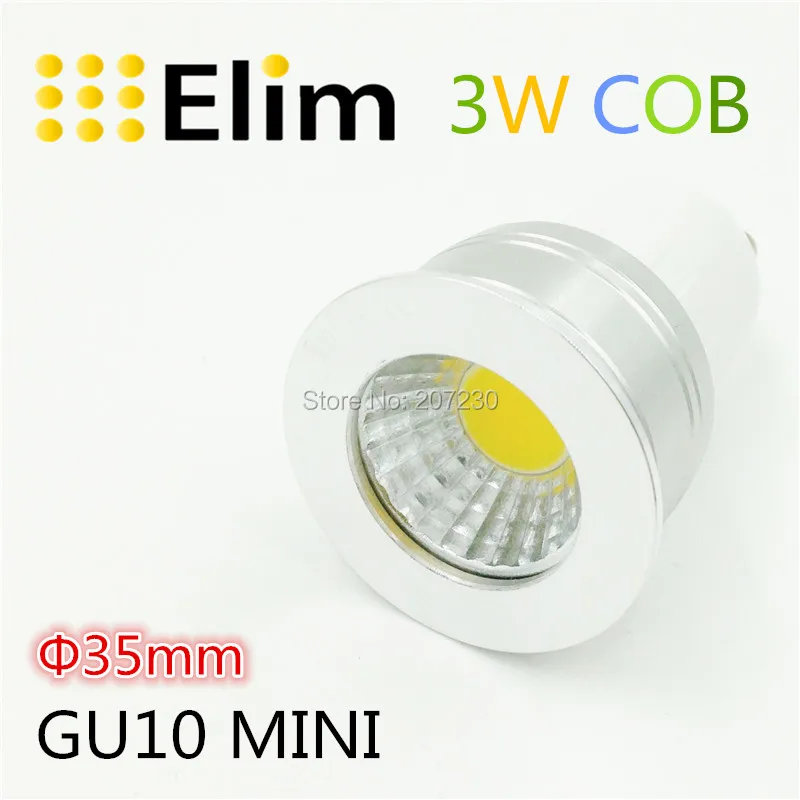 Светодиодный светильник GU10 COB mini GU10 MR16 MR11 3 Вт 35 мм с регулируемой яркостью 2700 к, теплый белый дневной светильник, холодный белый точечный светильник, лампа, заменяемая галогенная лампа